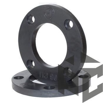 Фланец с полимерным покрытием Ду 80 (ПЭ 90) Ру 10-16 (5 мм) Техкомплект от производителя "Рускон"