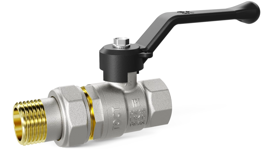 Кран шаровый латунныйLD Pride  вода ВР/ВР Ду 15 (1/2") Ру 40 рычаг американка