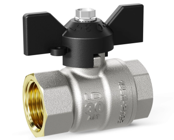 Кран шаровый латунныйLD Pride  вода ВР/ВР Ду 15 () Ру 40 бабочка 