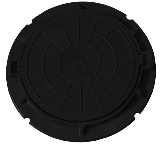 Люк полимер-песчаный Ду750 (1.5т) черный