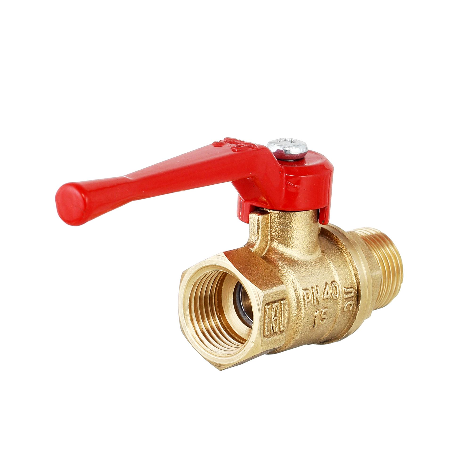 Кран шаровый латунныйБАЗ  11б27п1 вода ВР/НР Ду 20 (3/4") Ру 40 рычаг 